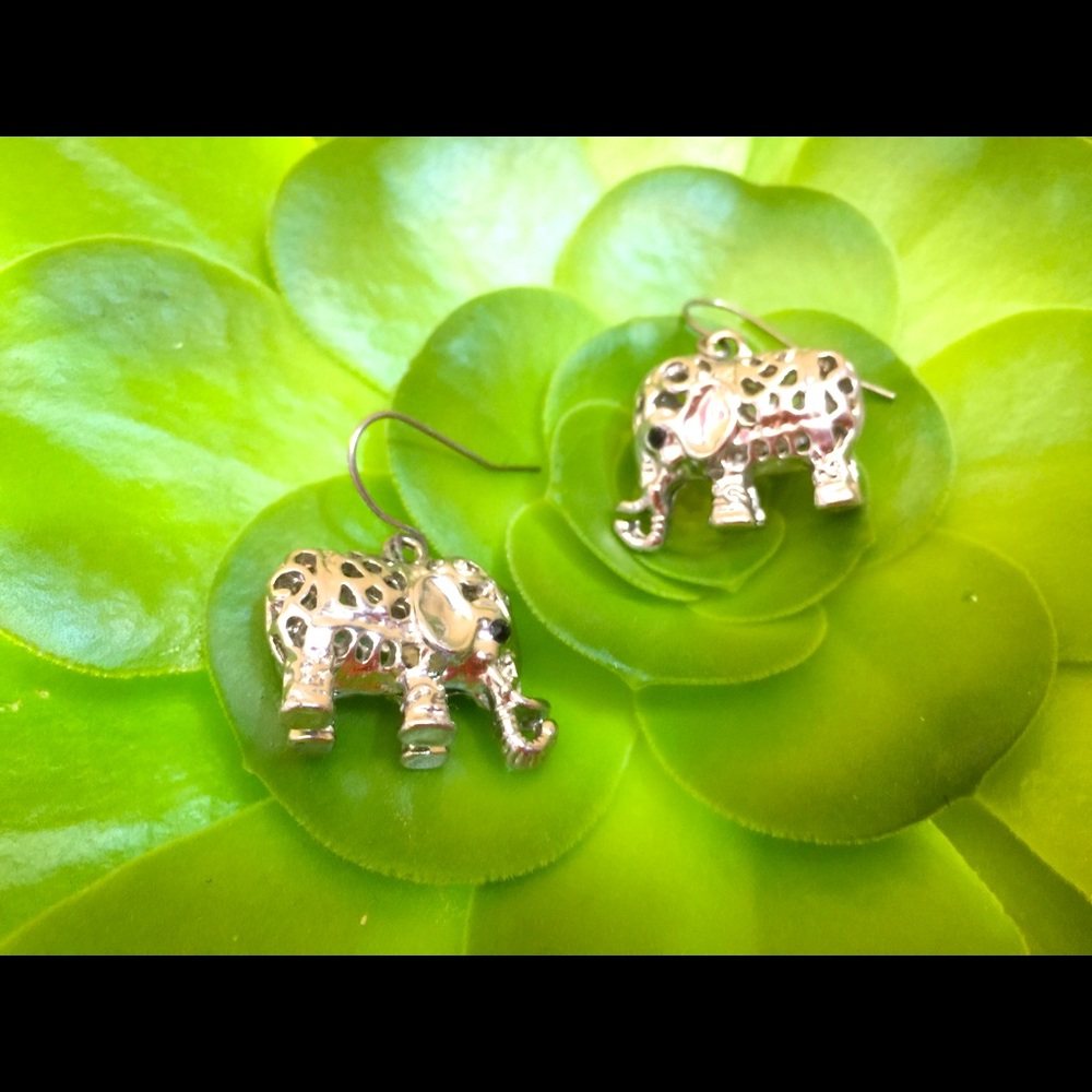Elephant ear rings NWOT